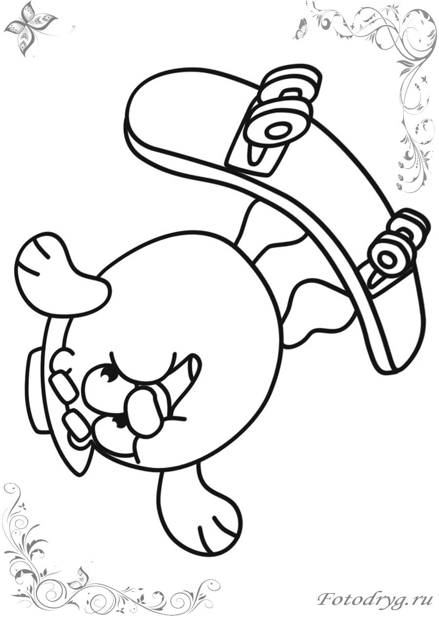 Раскраска Смешарики Крош