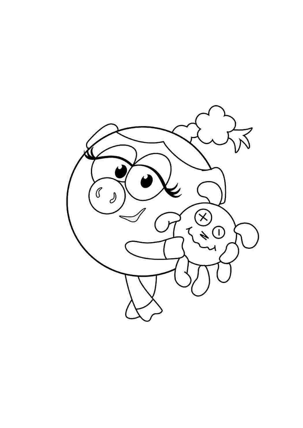 Смешарики зож раскраска