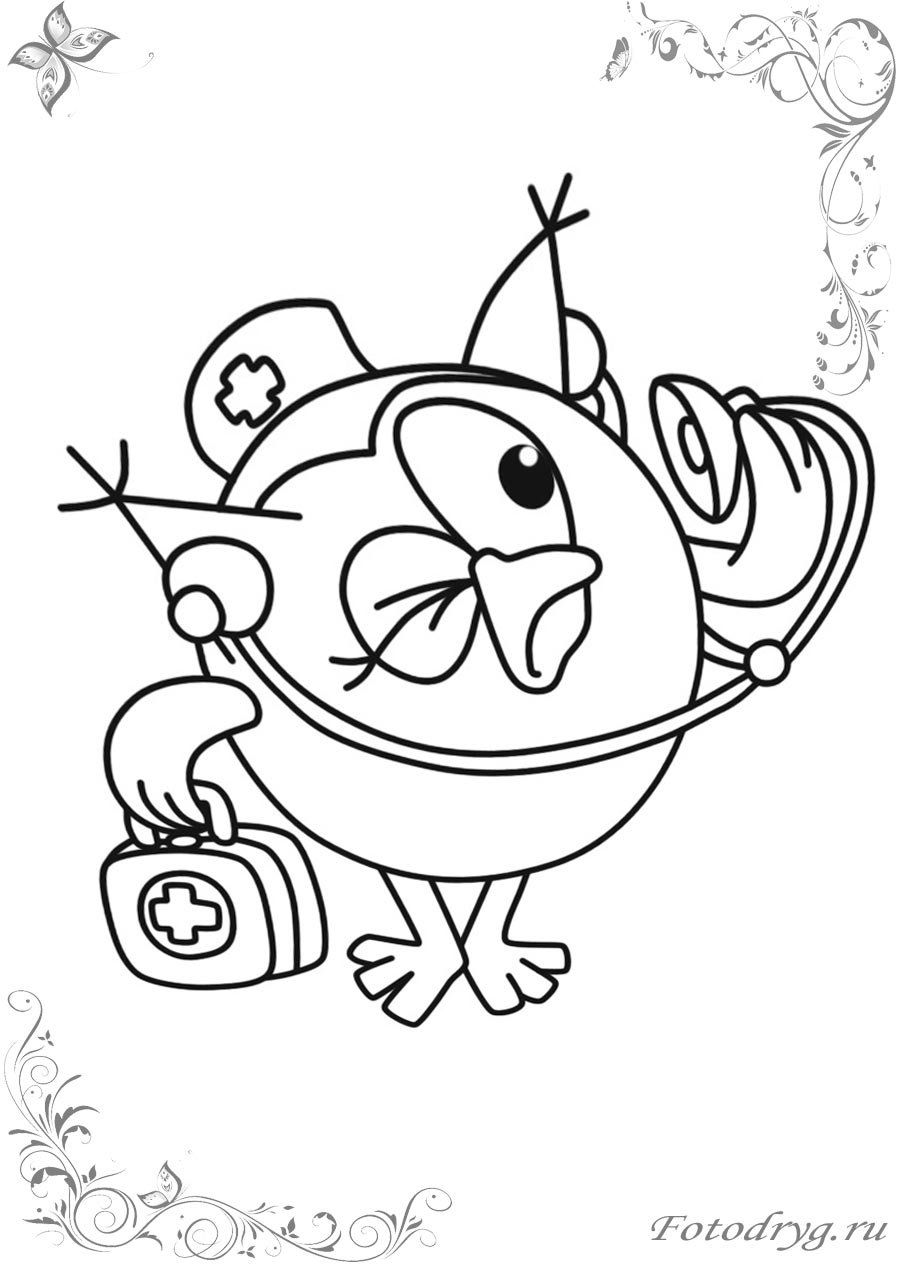 Раскраска Смешарики Совунья
