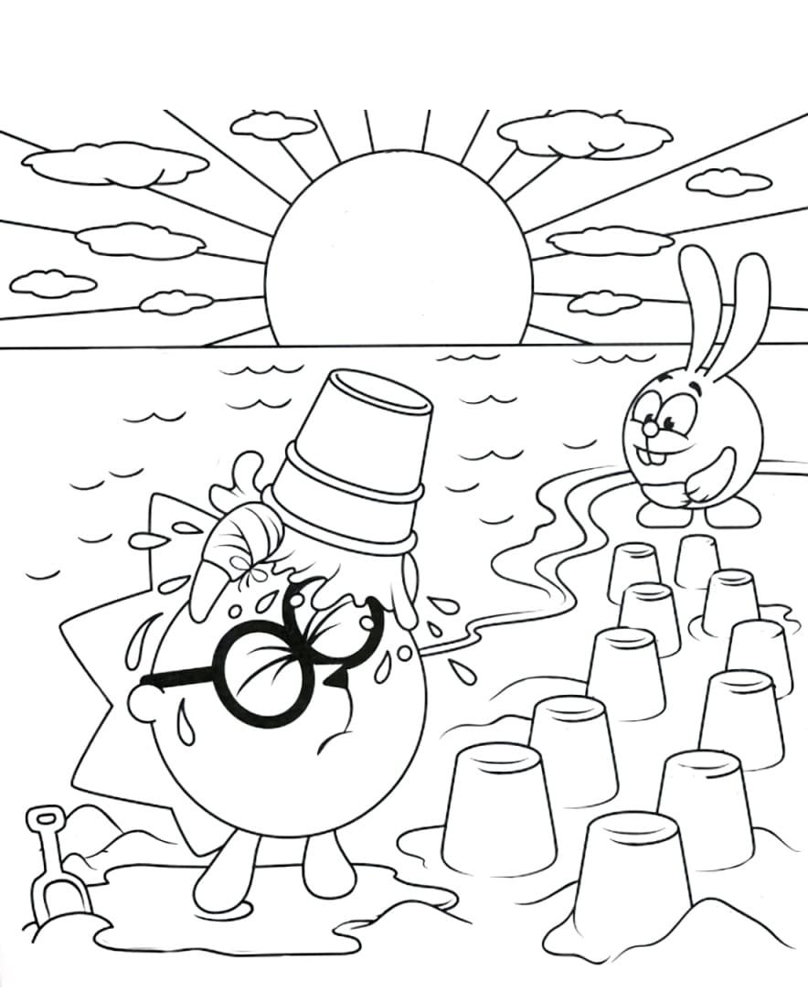 Раскраска Смешарики Крош