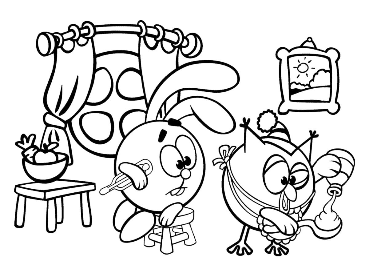 Раскраска «Смешарики»