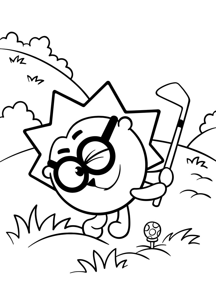 Раскраска Смешарики Люсьен