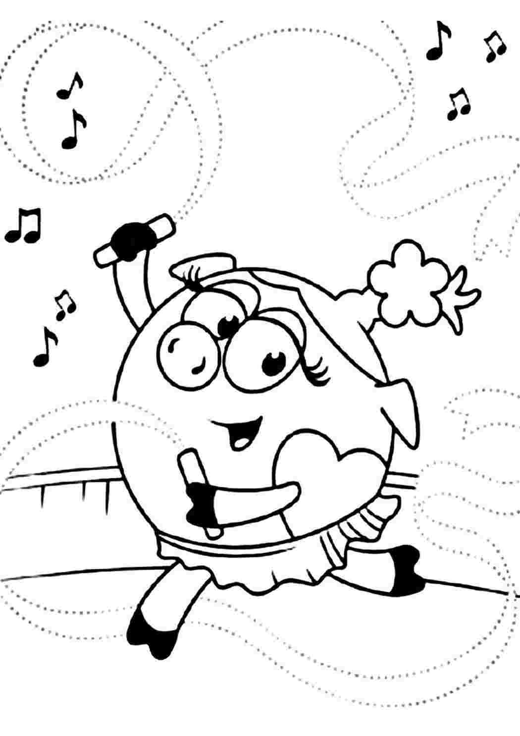 Нюша Смешарики раскраска