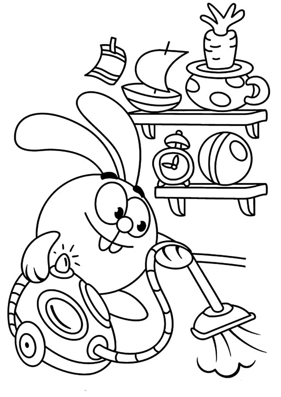 Смешарики раскраска Копатыч