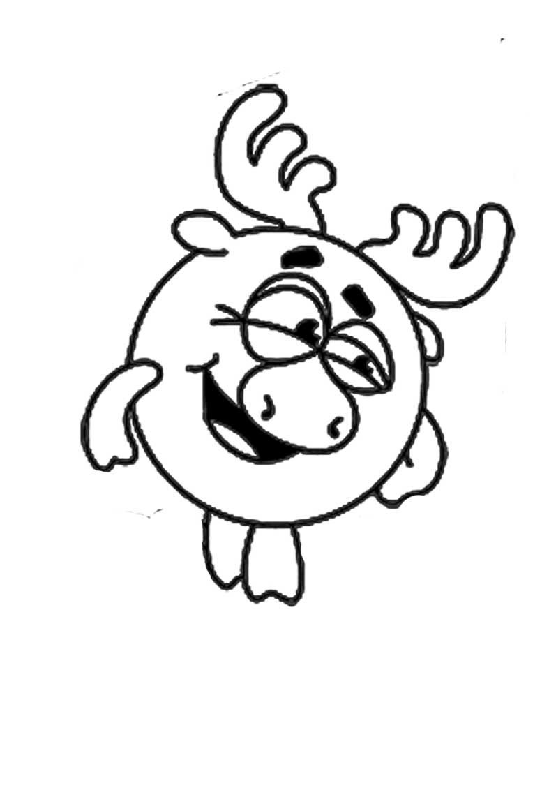 Раскраска Смешарики Ежик