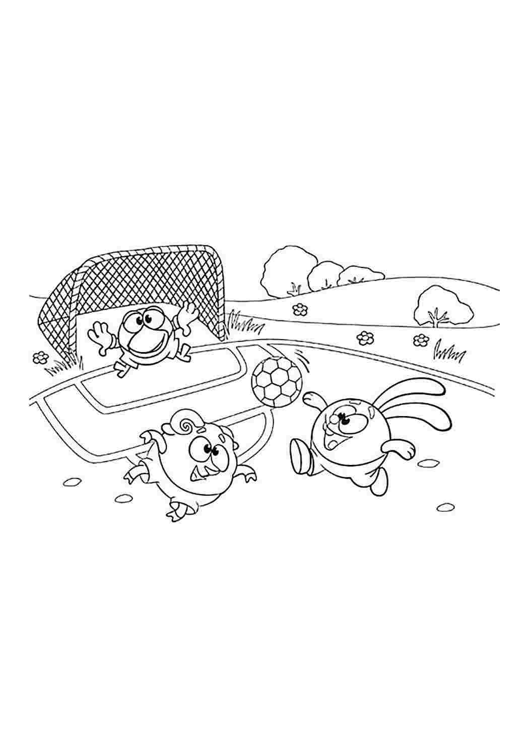 Раскраски для мальчиков Смешарики