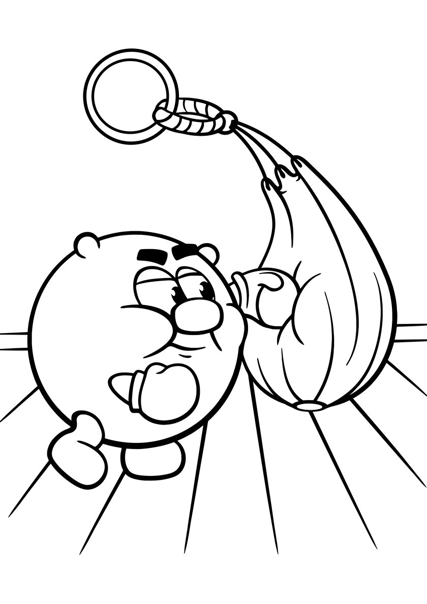 Большая раскраска Смешарики