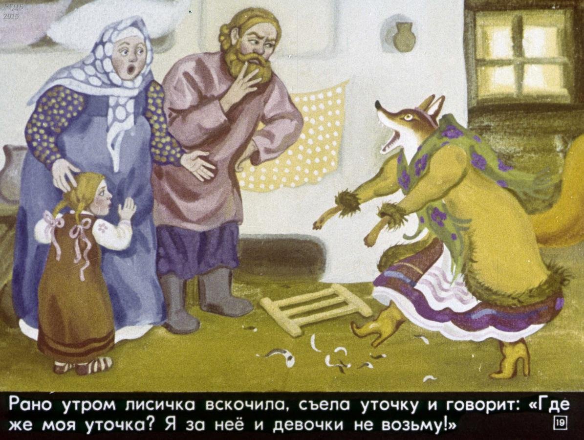 Сказки Лисичка со скалочкой
