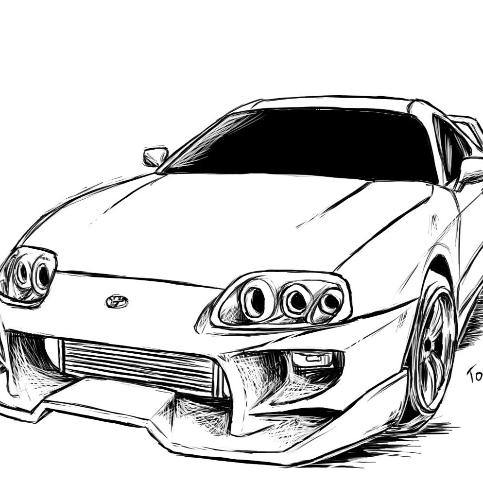 Раскраска Toyota Supra a80