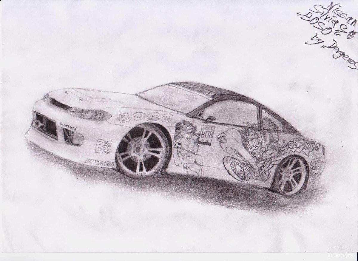 Nissan Silvia s15 рисунок