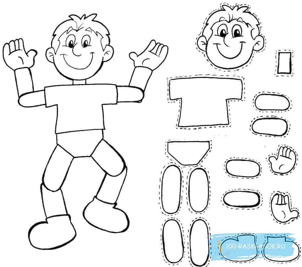 Занятие части тела для дошкольников