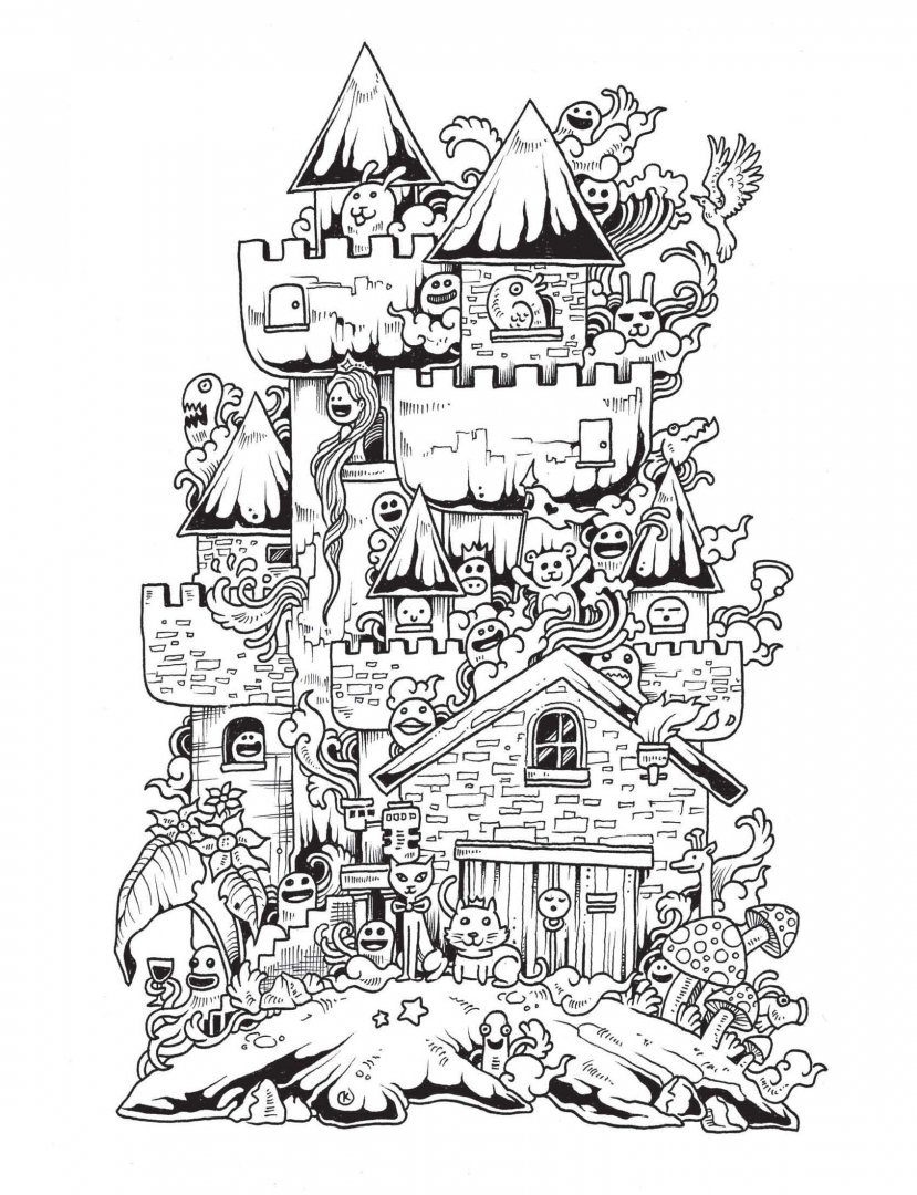 Вторжение дудлов раскраска лего