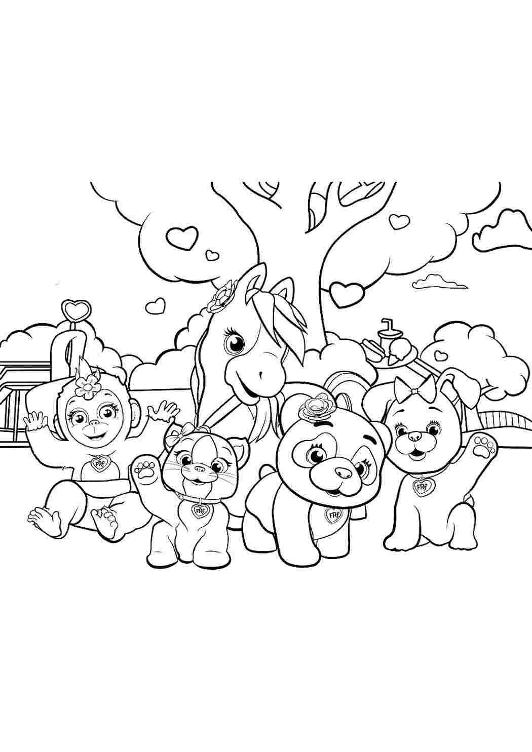 Раскраски для детей Малышарики