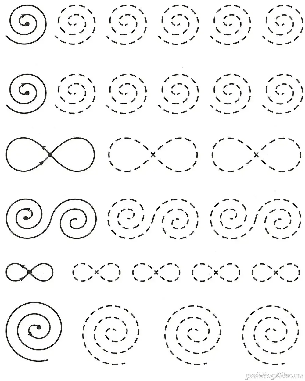 Графомоторные упражнения для детей 4-5 лет