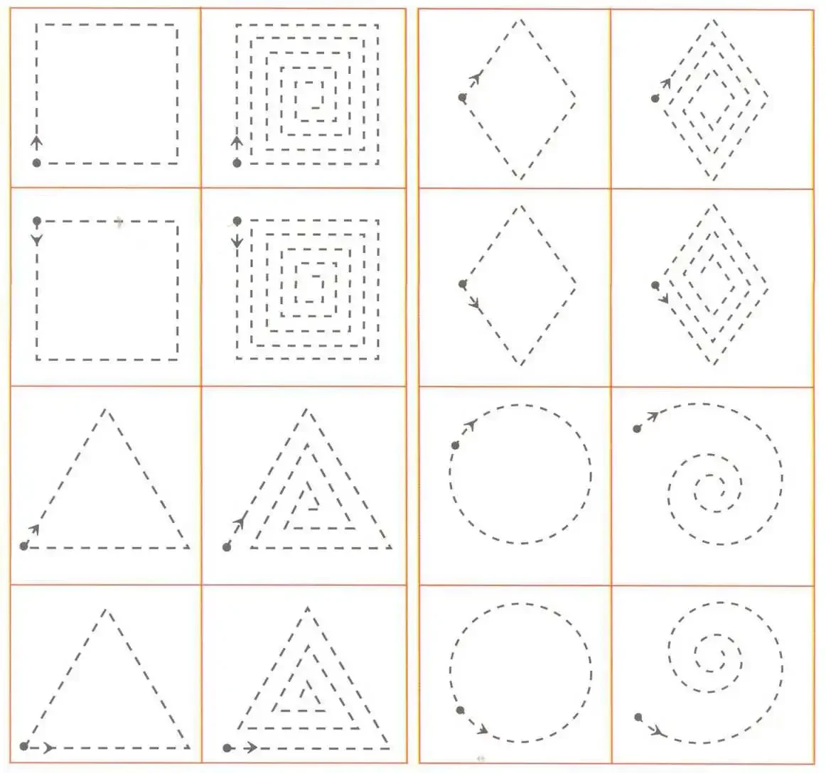 Графомоторика геометрические фигуры