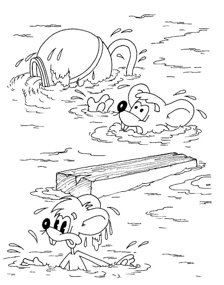 Медведь на льдине раскраска