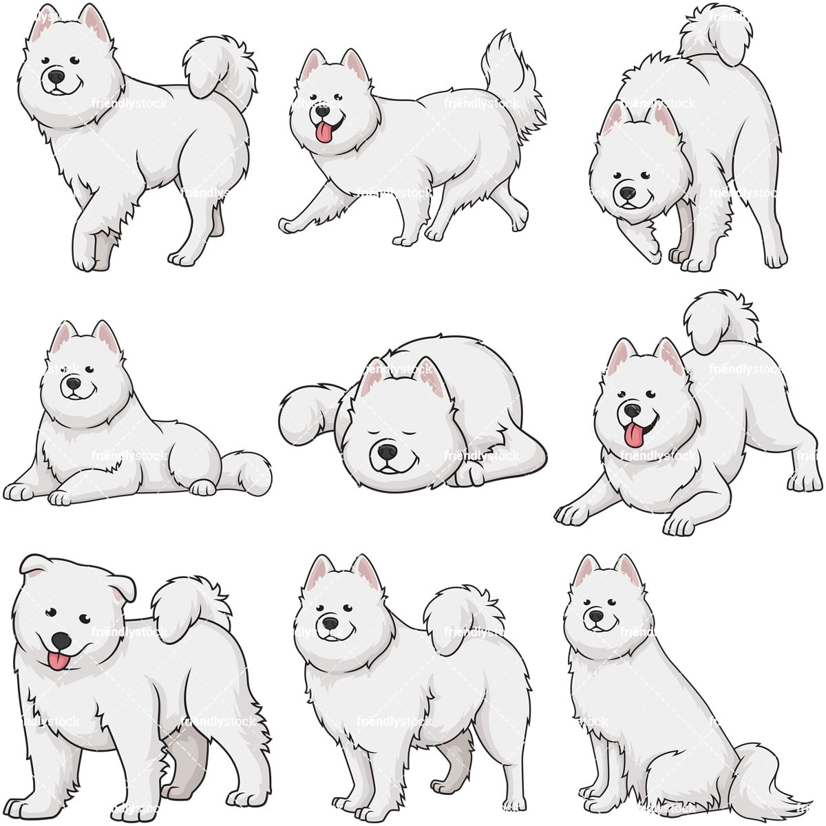 Рисовать самоеда спиной