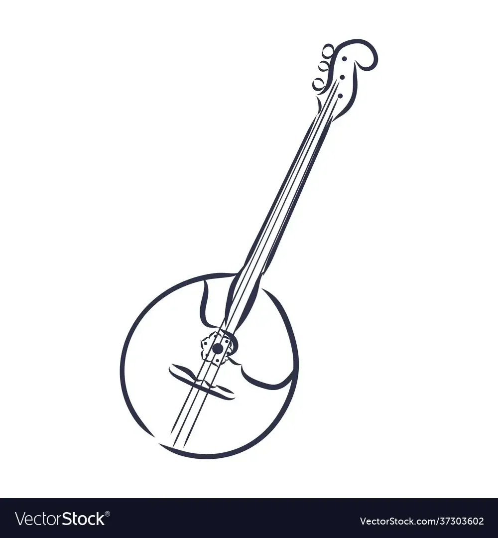 Раскраска домбра музыкальный инструмент для детей