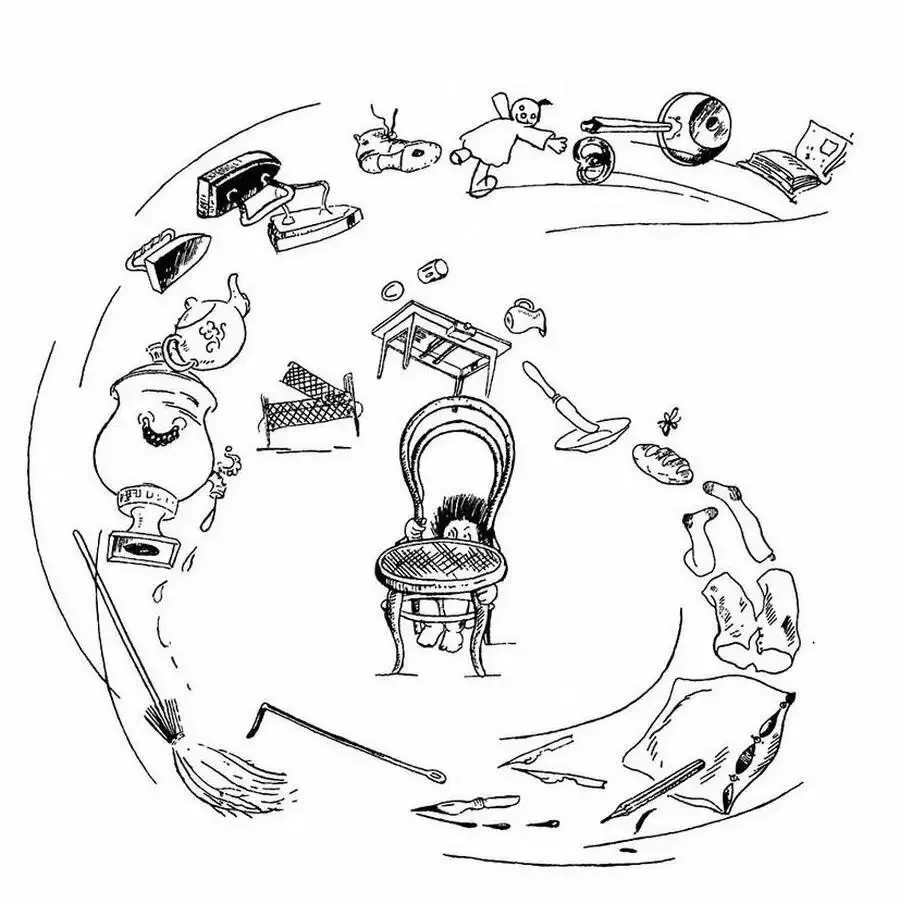 Сказки Корнея Чуковского раскраски Федорино горе