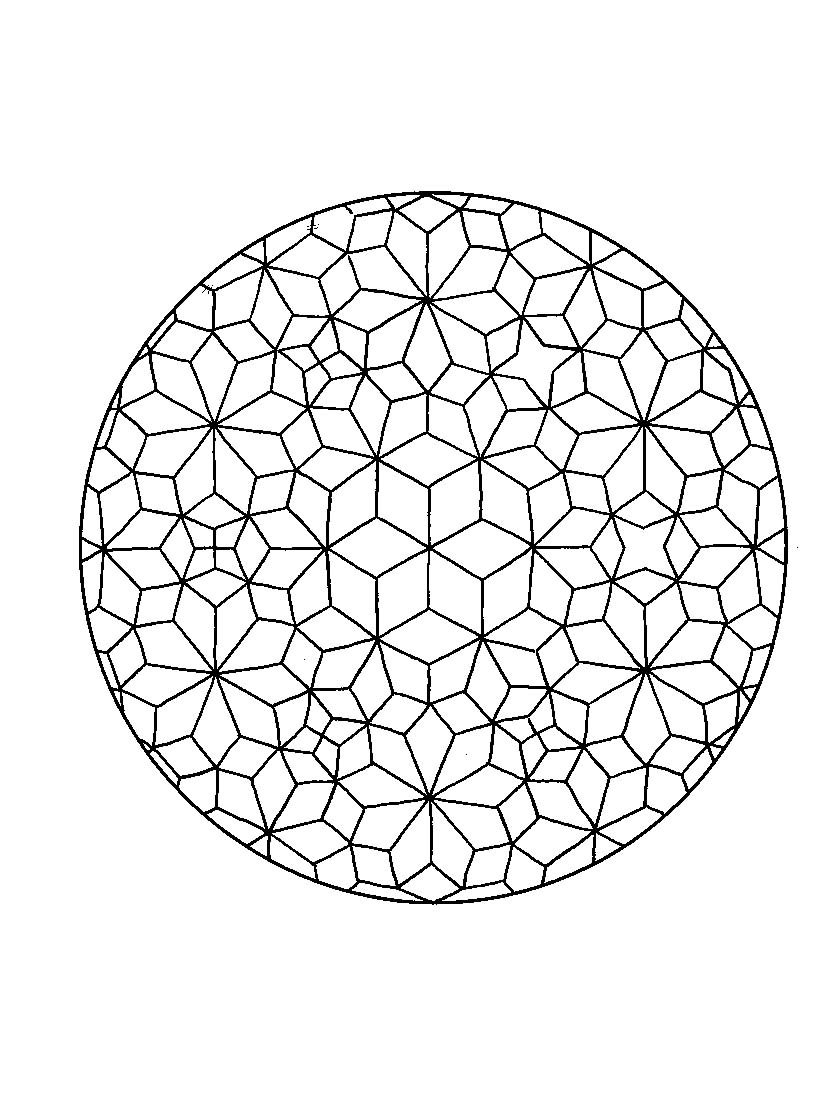 Геометрическая Мандала для разукрашивания