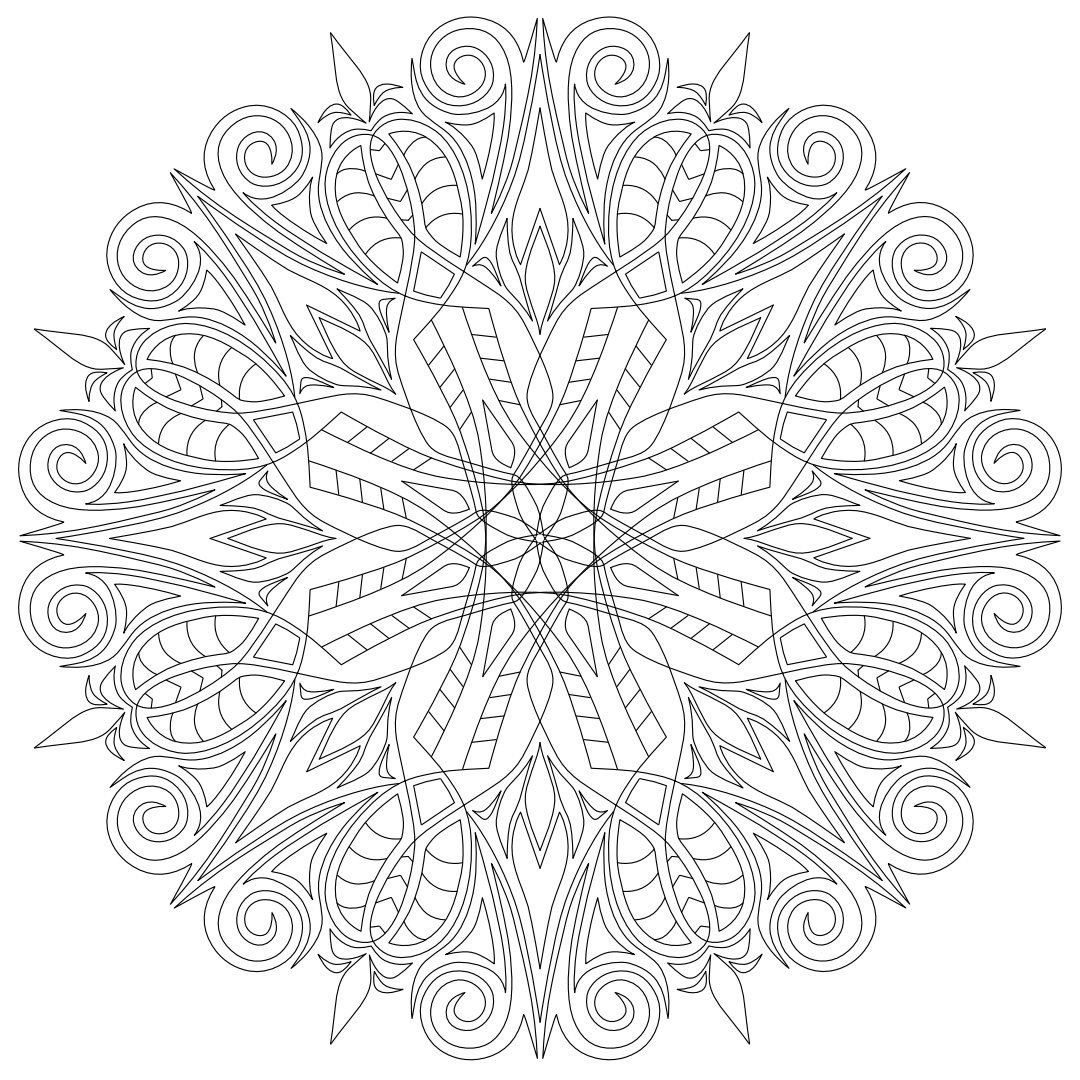 Раскраски Калейдоскоп для взрослых