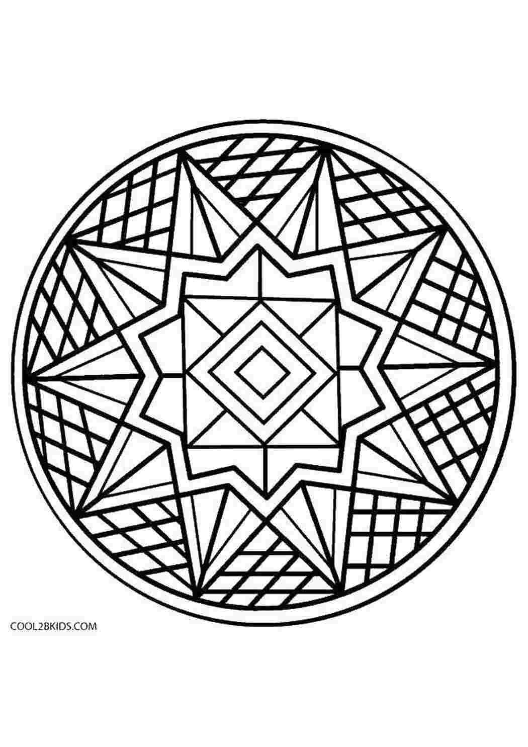 Калейдоскоп раскраска орнамент