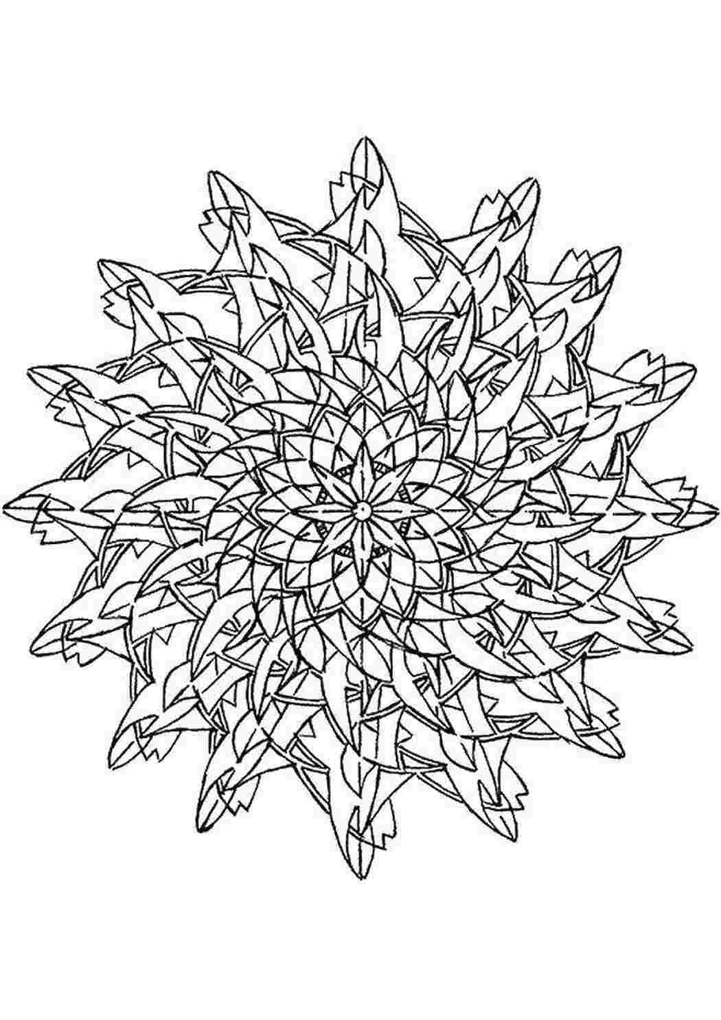 Раскраски релакс Мандала