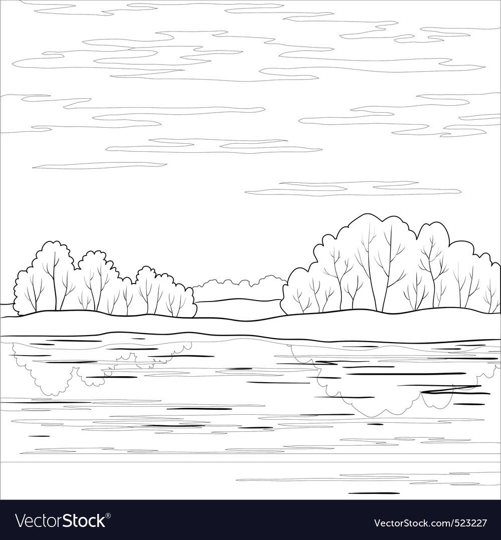 Речка контур