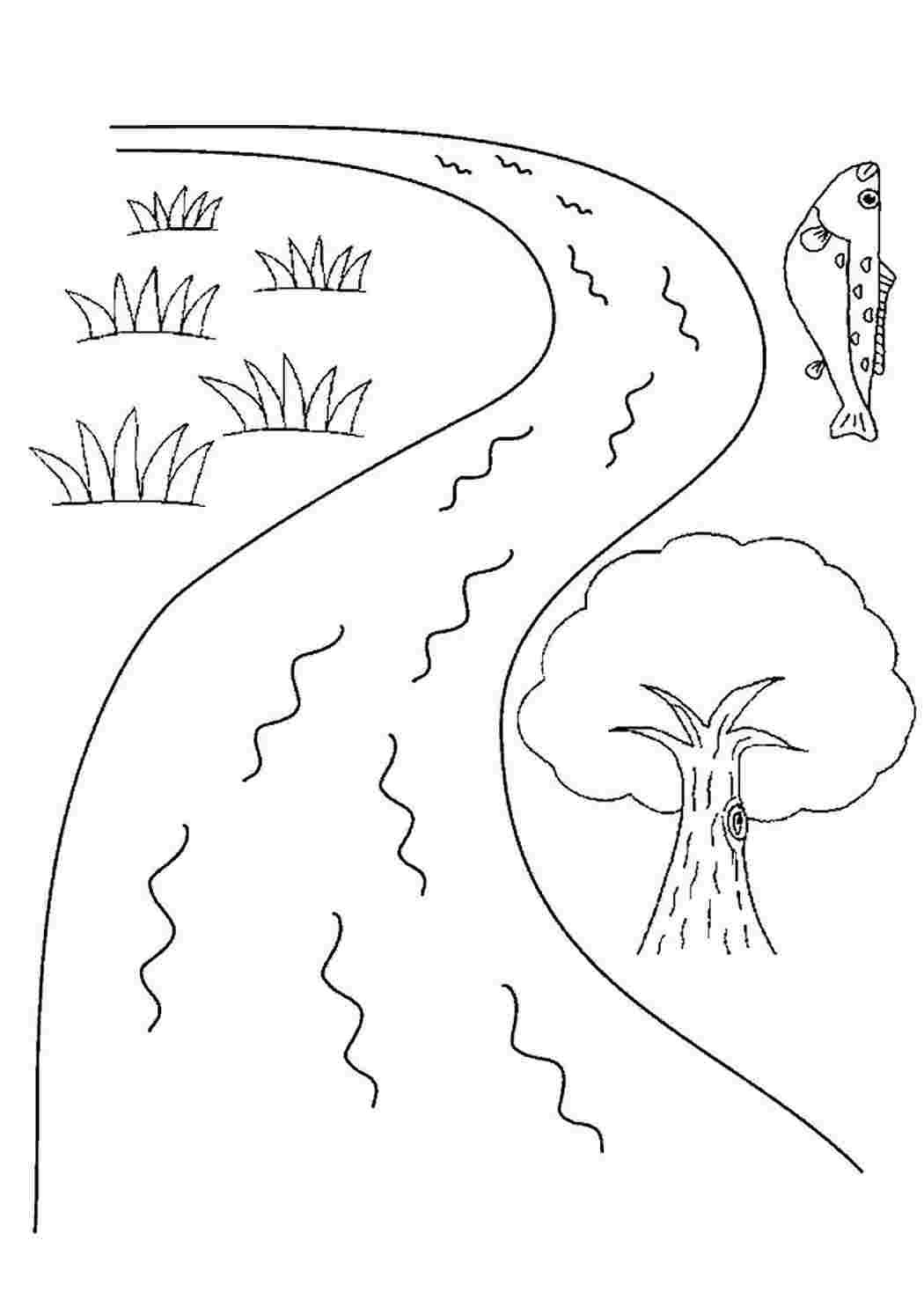 Раскраска дорожка в парке