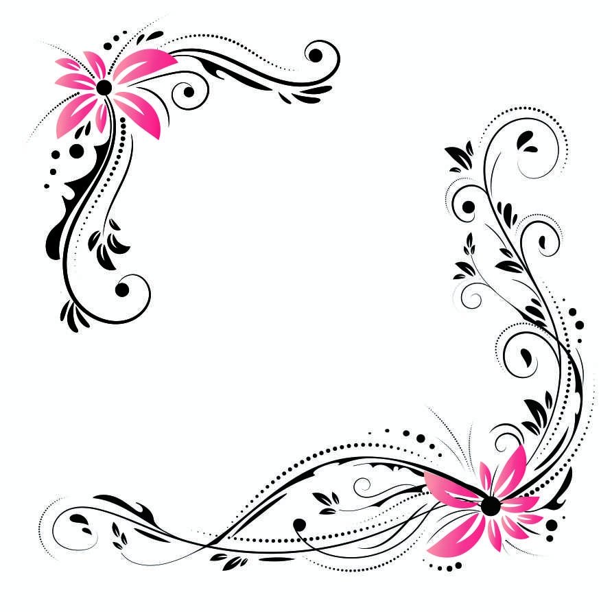 Цветочки узоры по углам