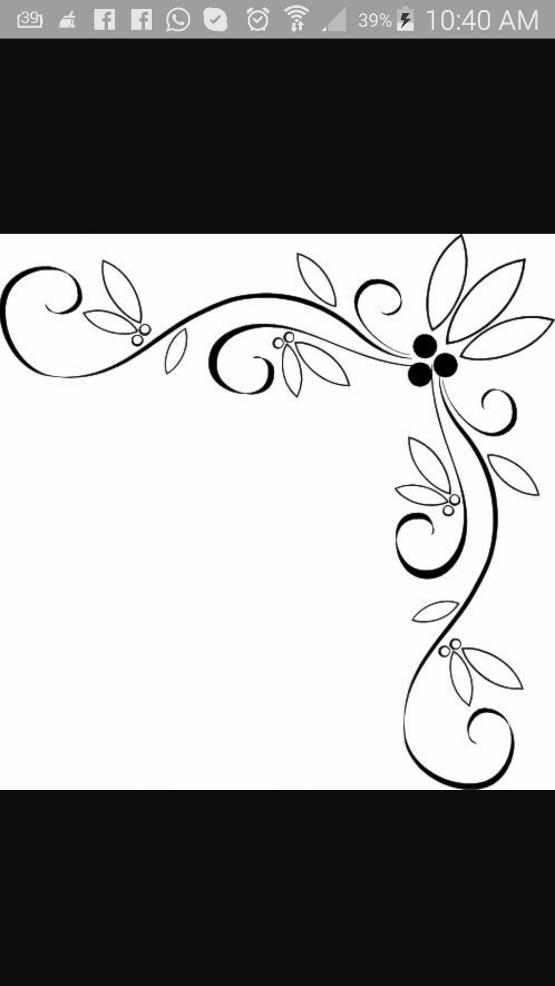 Узор цветочки в рамке