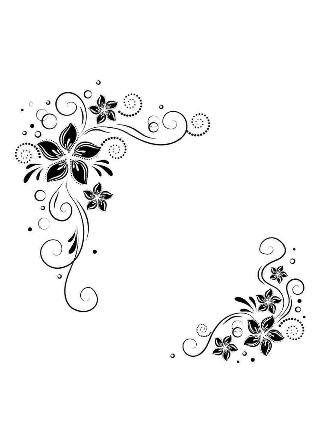 Угловой цветочный орнамент