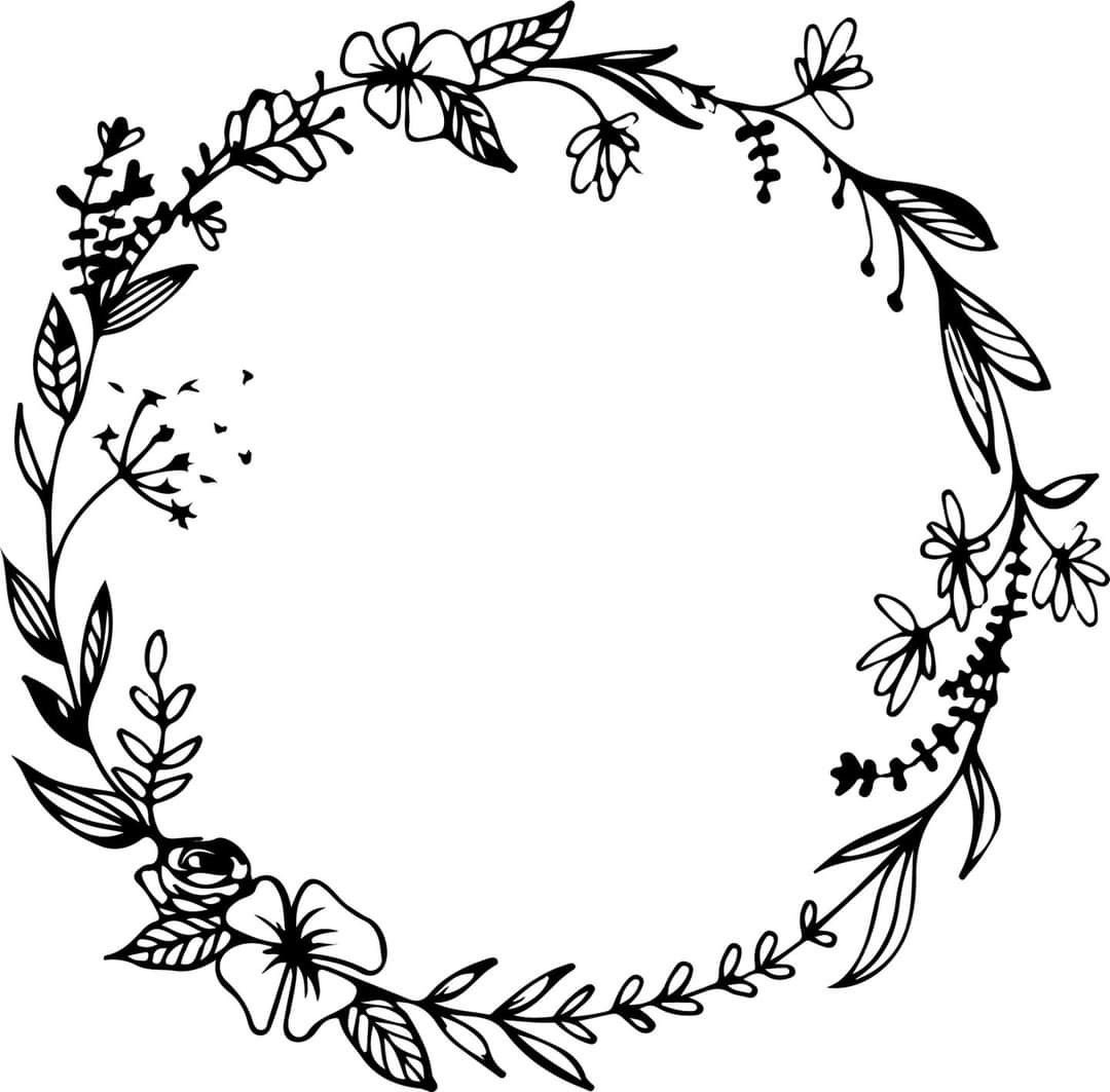 Цветочный орнамент в круге