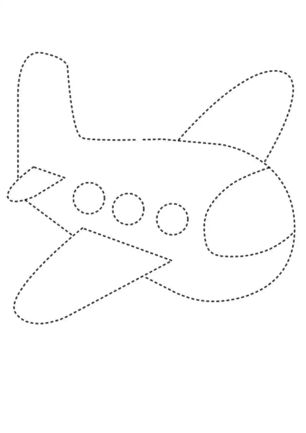 Самолет пунктиром рисунок