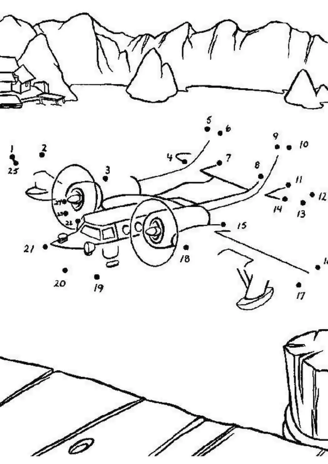 Соединить по точкам для детей английский