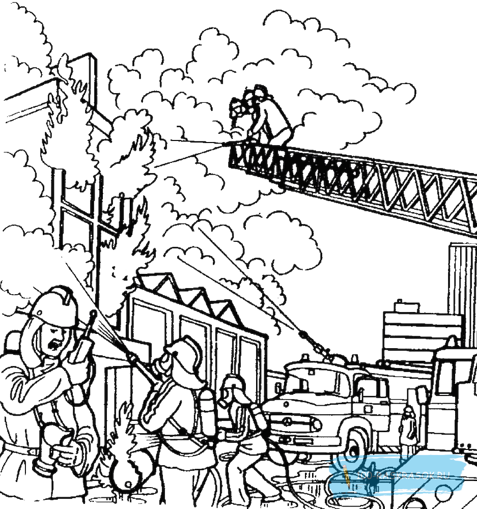 Раскраска пожарная безопасность