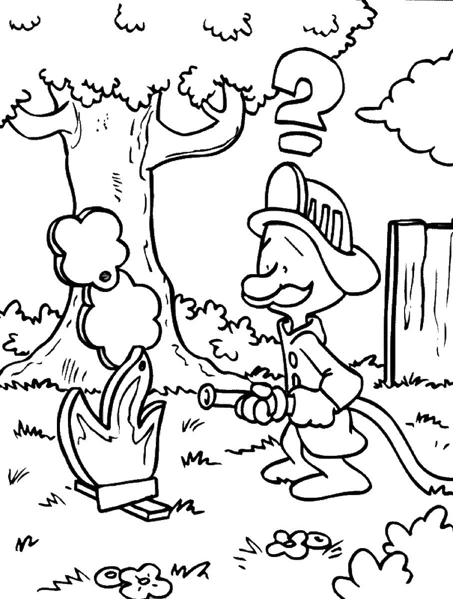 Раскраска пожарная безопасность