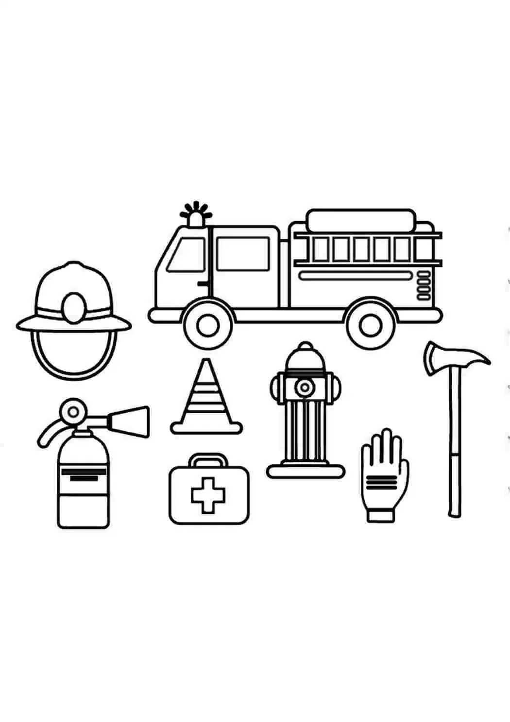 Медведь пожарник раскраска