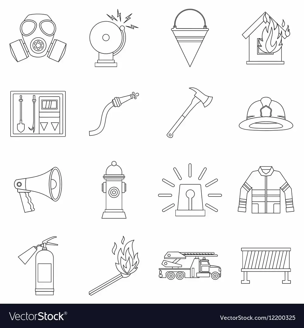 Каска пожарного раскраска для детей