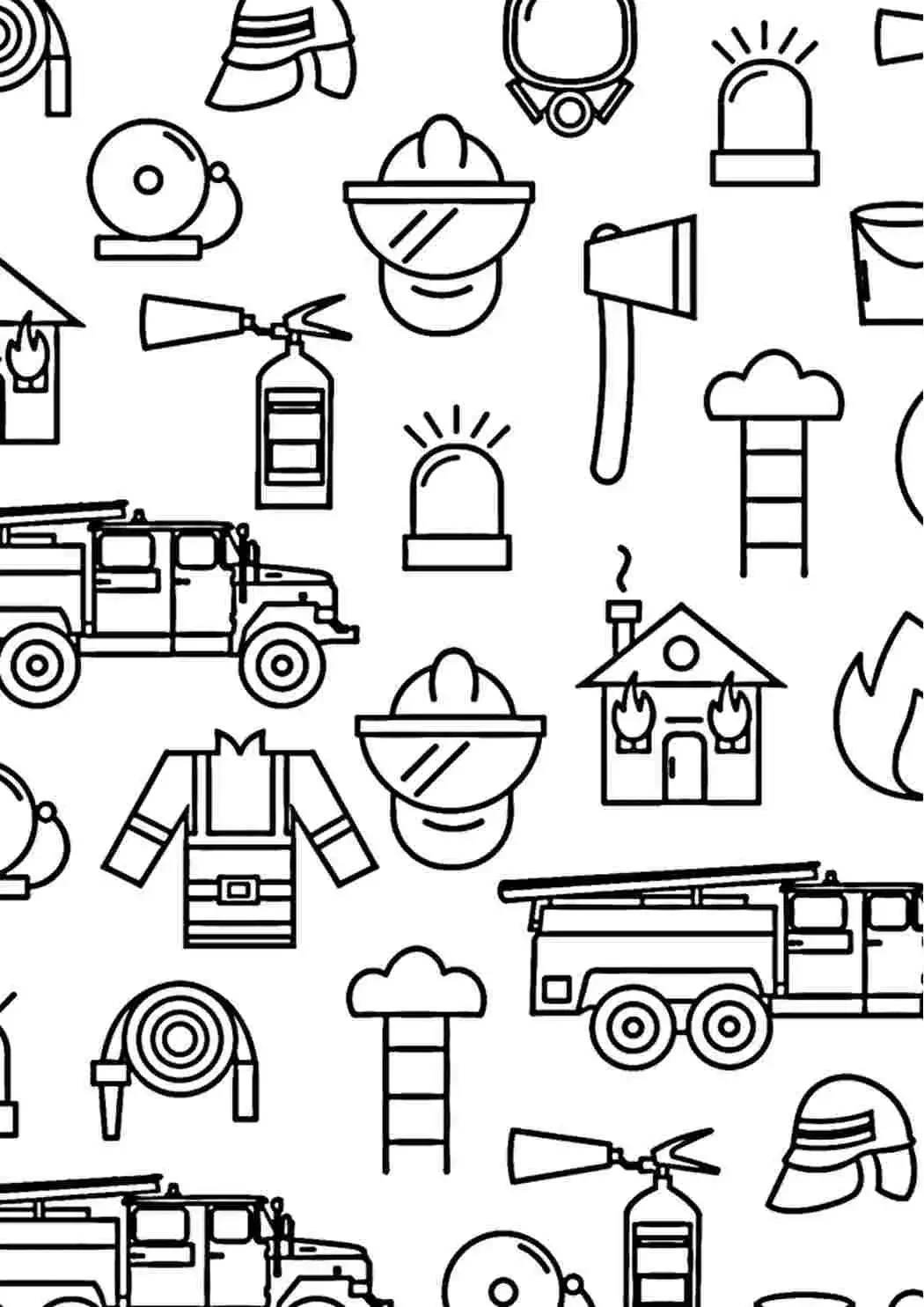 Firefighter Coloring for Kids по номерам