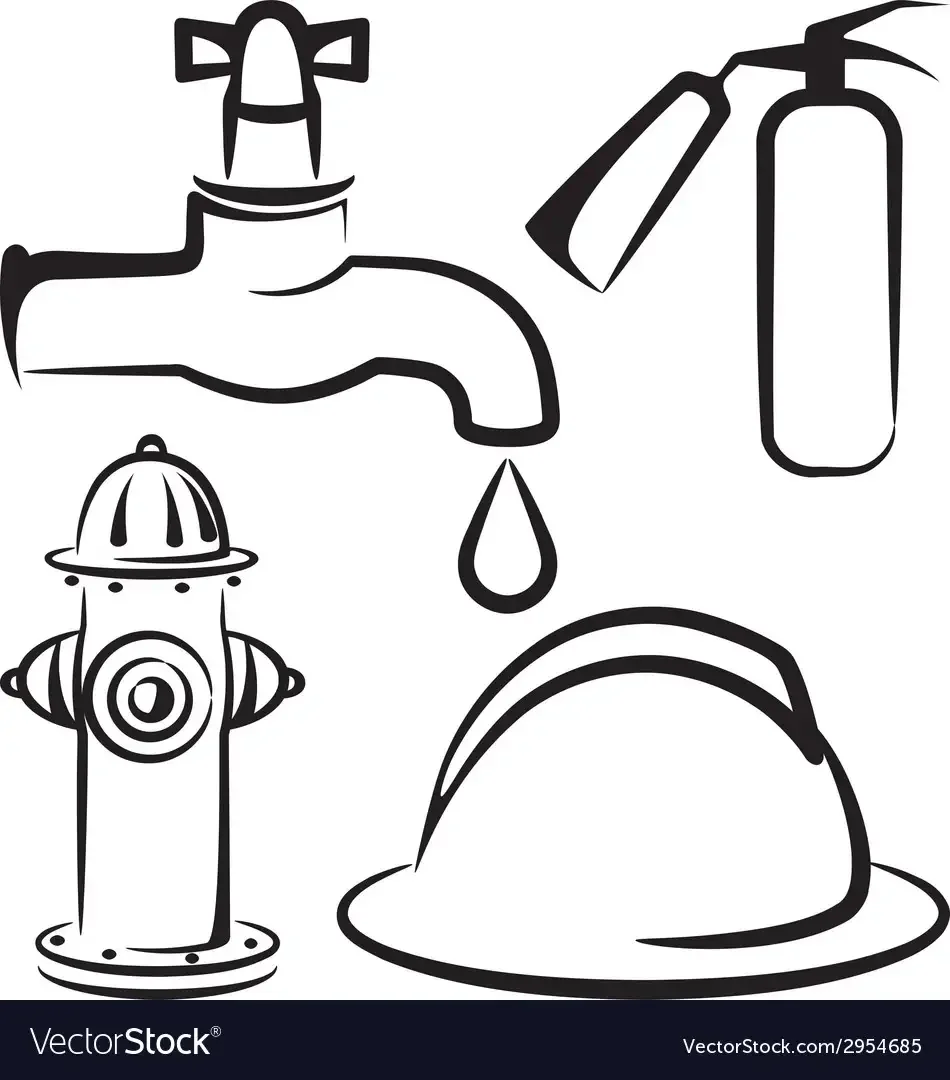 Огнетушитель раскраска для детей