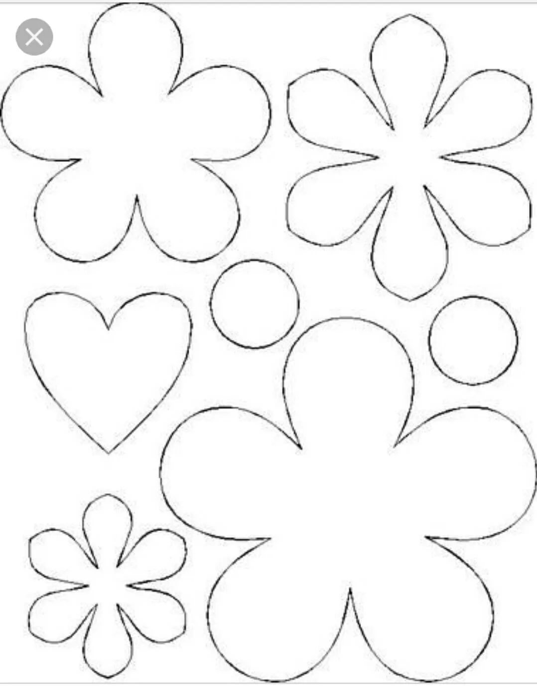 Трафарет цветочка для вырезания