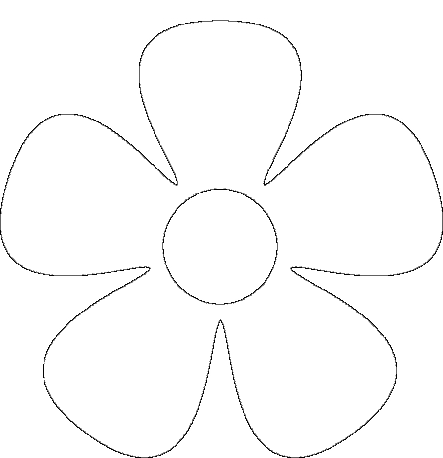 Пятилистник раскраска
