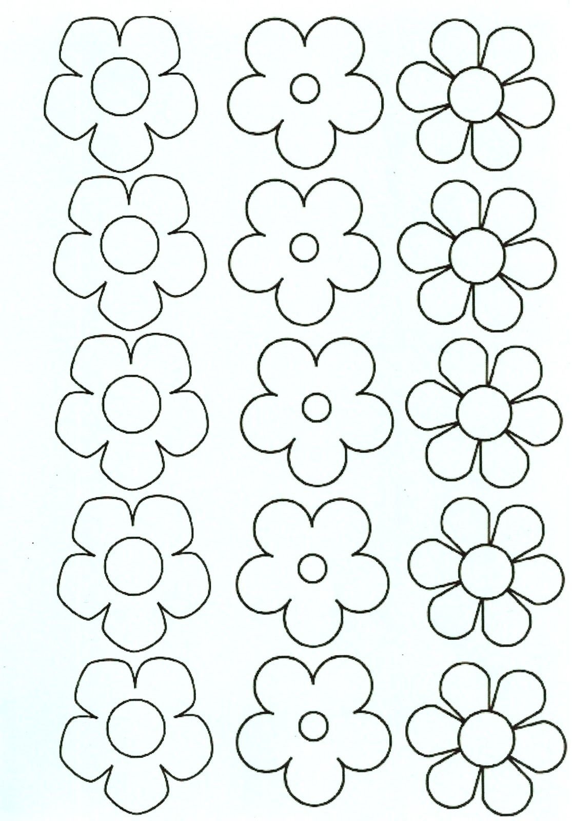 Трафареты маленьких цветов