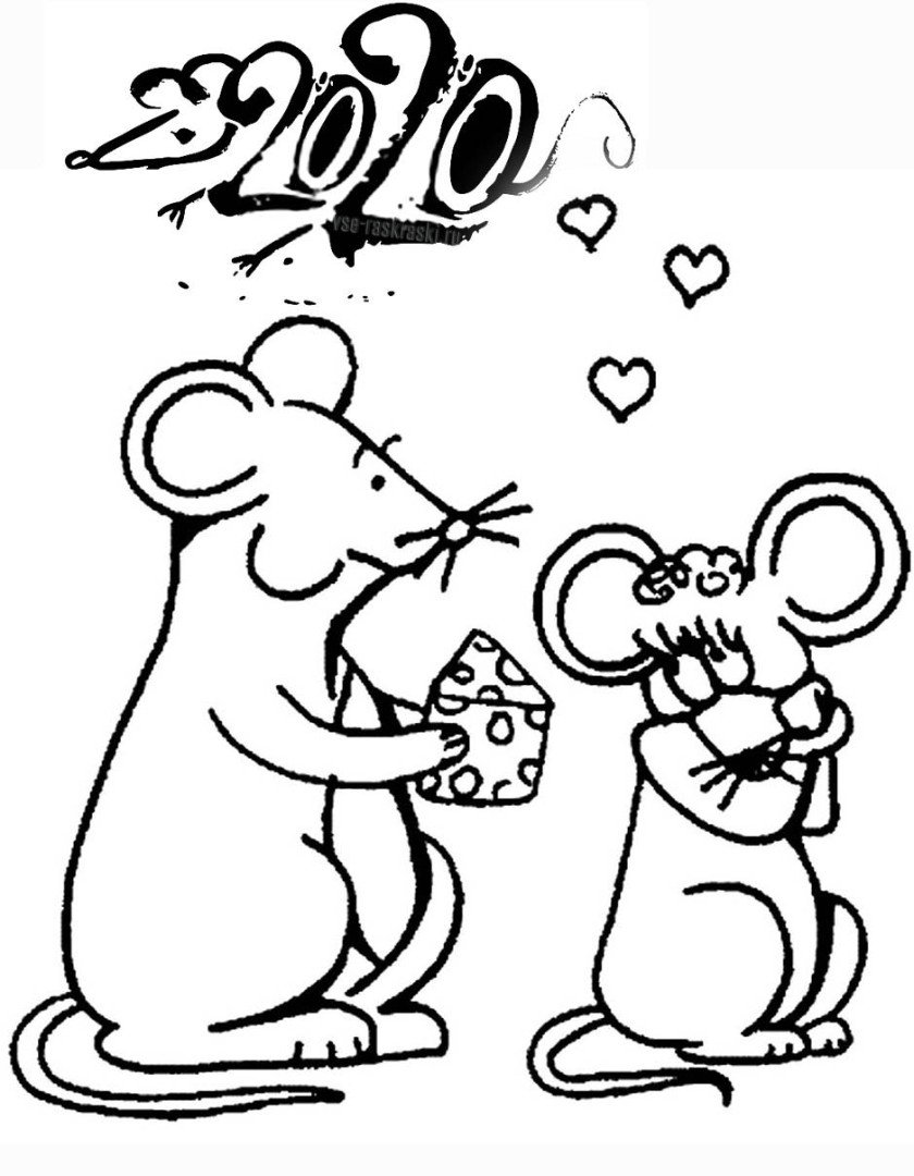 Мышка раскраска для детей