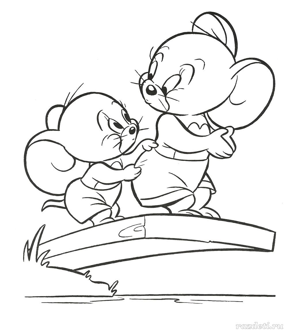 Раскраска мышонок