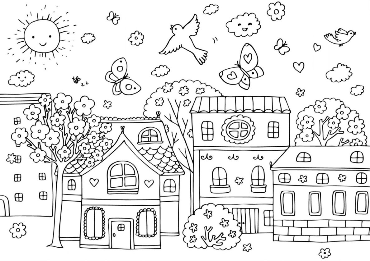 Раскраски домик по цифрам