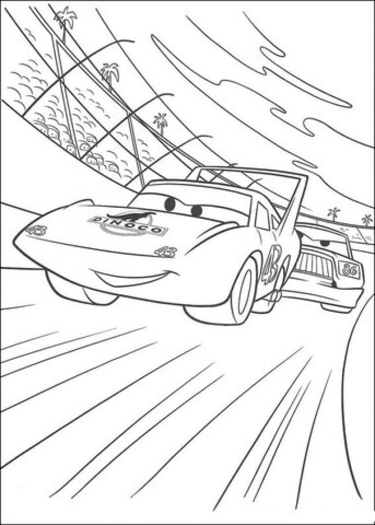 Молния Маккуин Тачки 3 раскраска