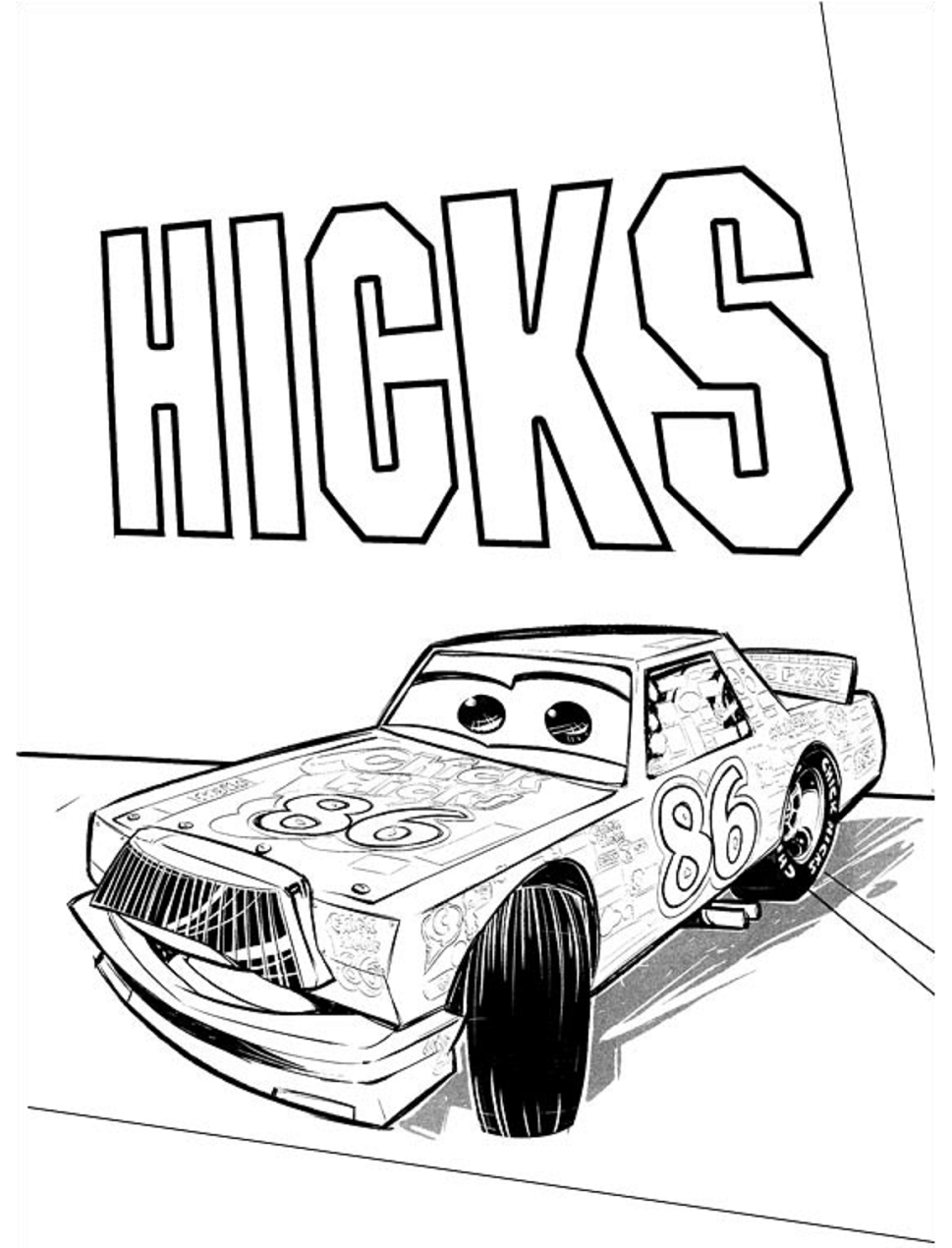 Раскраска Тачки Рауль Заруль