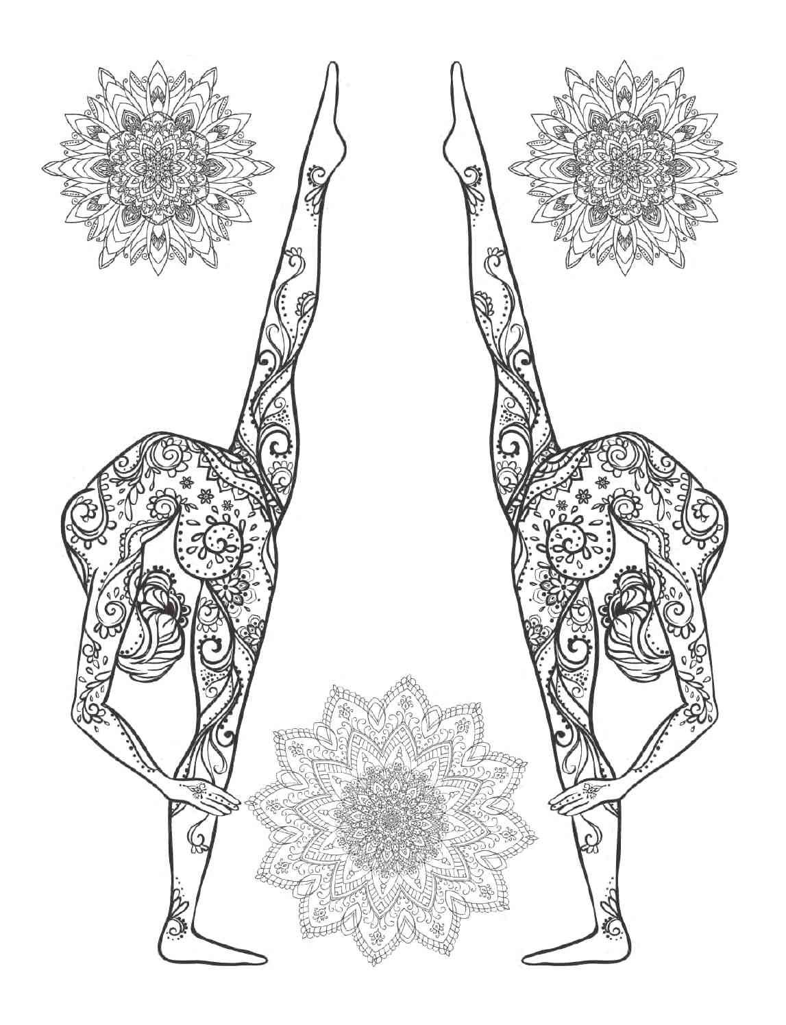 Силуэт человека в позе лотоса